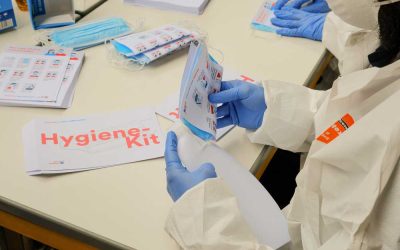 Düsseldorf startet mit der Verteilung von Hygiene-Kits im ÖPNV