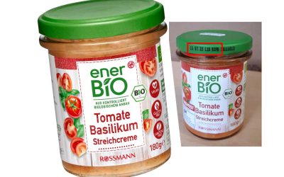 Rossmann ruft enerBiO Tomate Basilikum Streichcreme zurück