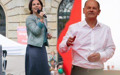 Baerbock und Scholz in Düsseldorf und Köln