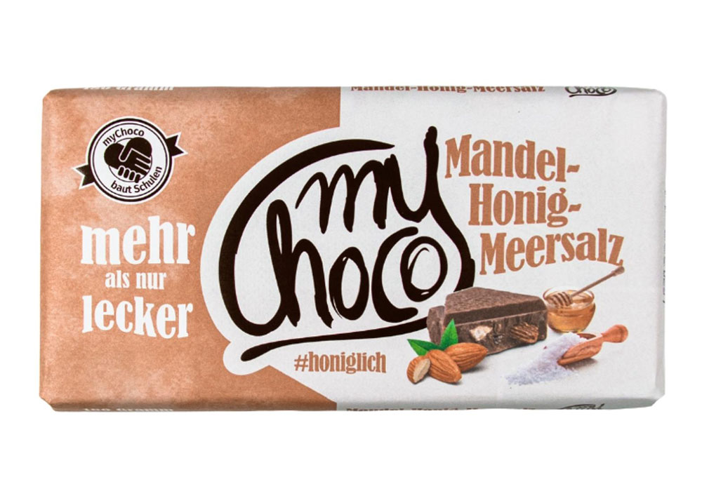 Die myChoco GmbH ruft „Vollmilchschokolade mit Mandeln, Honig und Meersalz, 180g“ zurück