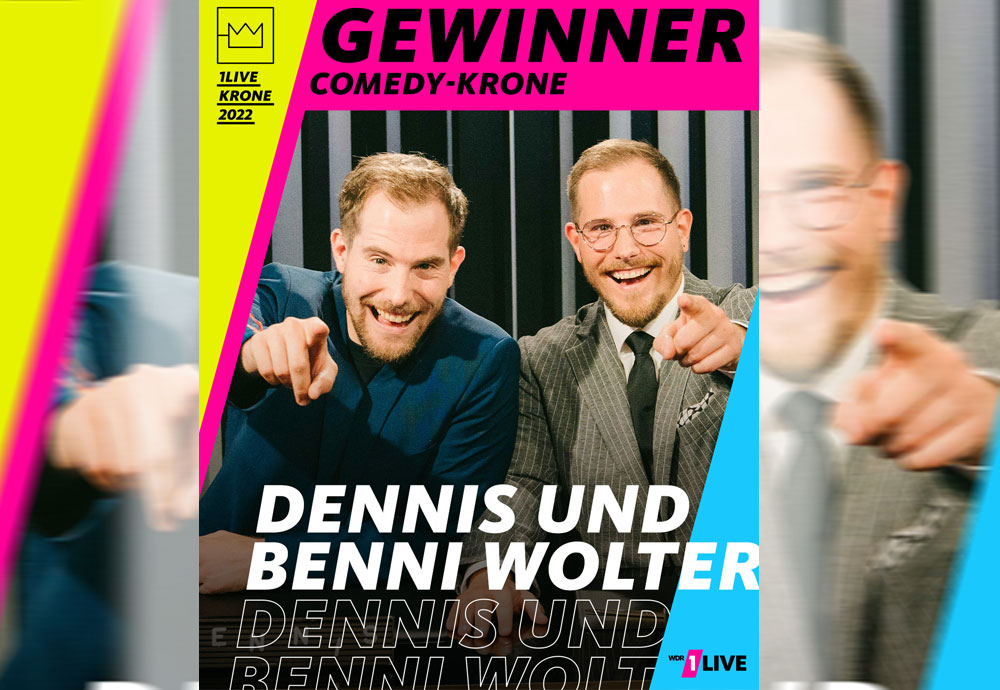 Dennis und Benni Wolter sind die Gewinner der 1LIVE Comedy-Krone: Herzlichen Glückwunsch!