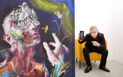 Rocco Indovina stellt seine 'smART faces' vor/ Foto: Nicole Müller