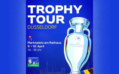 Grafik: Landeshauptstadt Düsseldorf © Der UEFA EURO-Pokal kommt am 9. und 10. April nach Düsseldorf