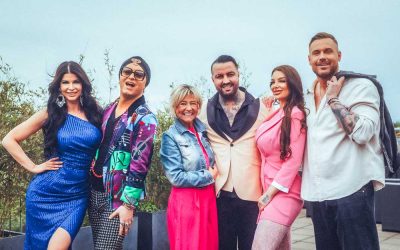 v.l.n.r. Micaela Schäfer, Julian F.M. Stoeckel, Annemie Herren, Cosimo Citiolo, Nathalie Gaus, Chris Broy / RTLZWEI / Foto: Marc Bremer