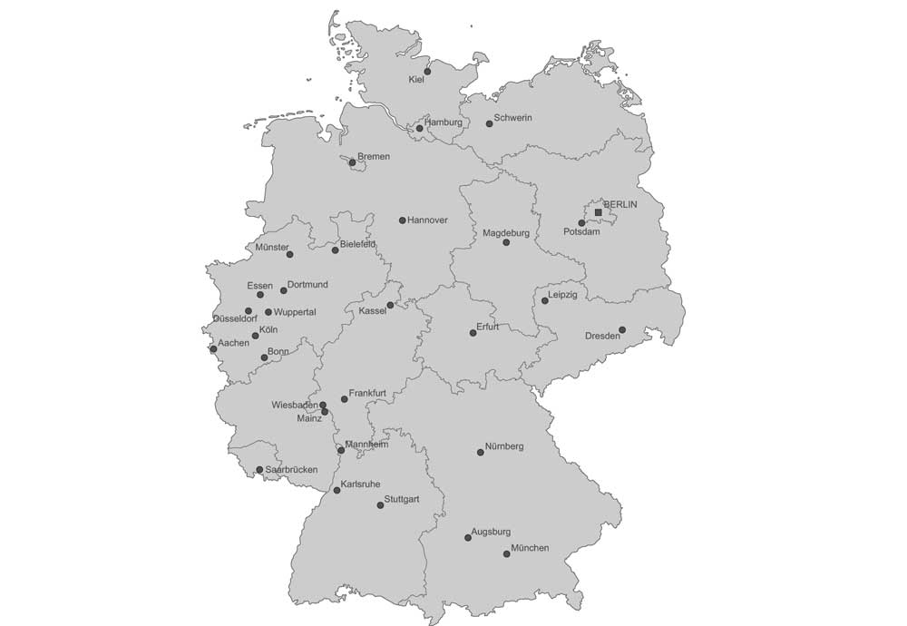 Deutschlandkarte/ Adobe Stock