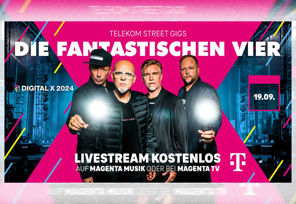 Die Fantastischen Vier treten bei der Digital X in Köln auf. © Deutsche Telekom