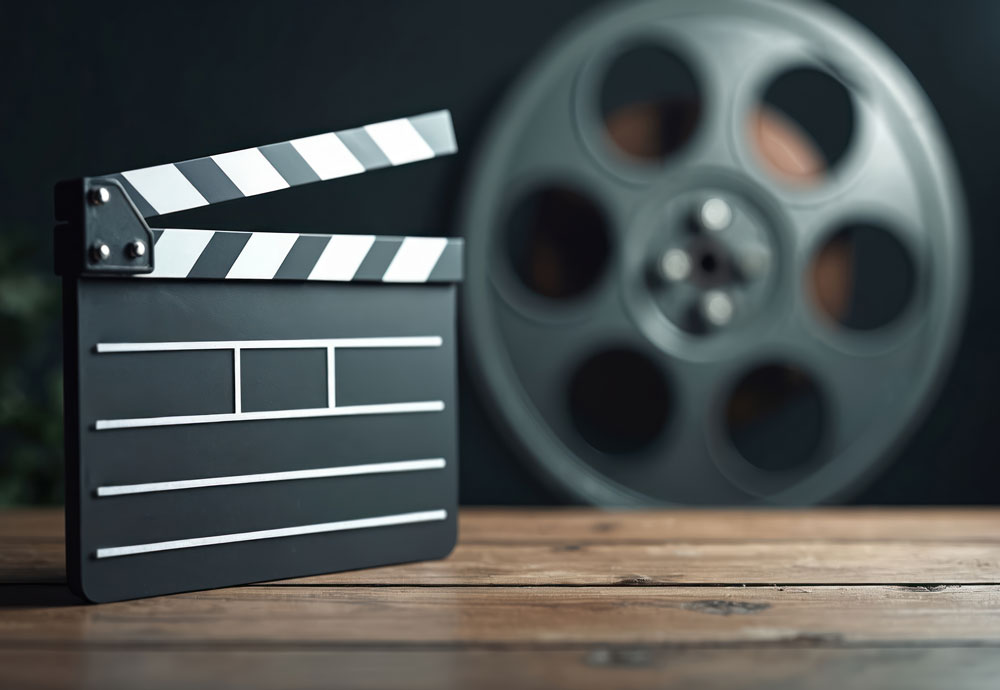 Filmklappe und Filmrolle/ Adobe Stock Viktor/ Generiert mit KI