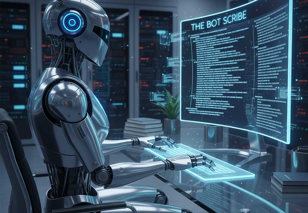 Ein KI-Chatbot schreibt Texte/ Foto: Generiert mit KI