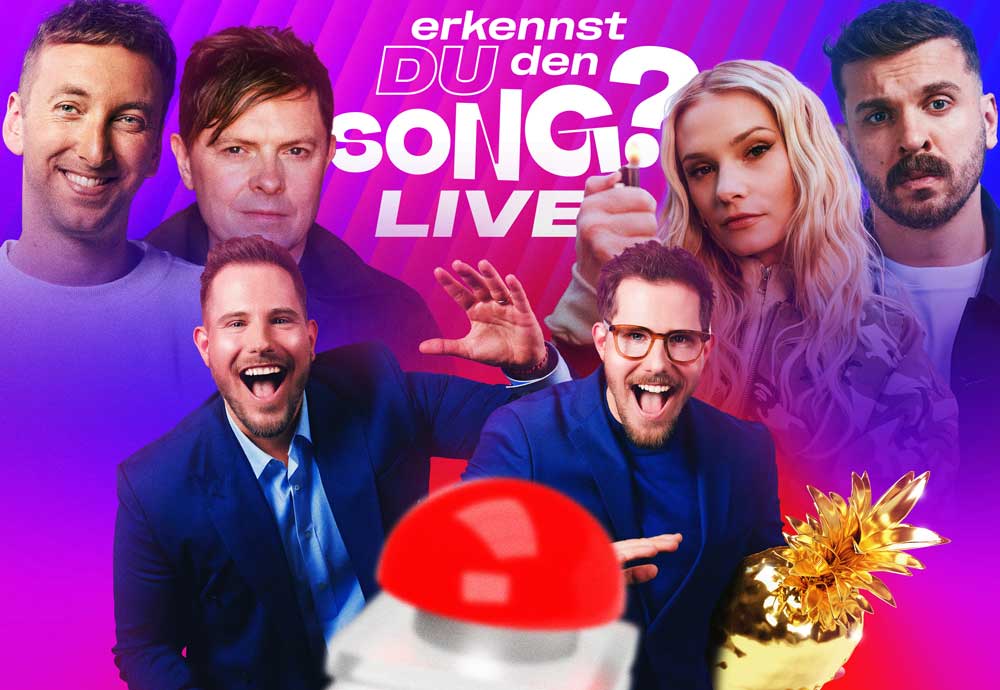 Erkennst DU den Song? LIVE; Staffel: 1; Person: Benni Wolter; Dennis Wolter; Copyright: Joyn/Felix Görgens; Fotograf: Joyn; Bildredakteur: Nadine Vaders