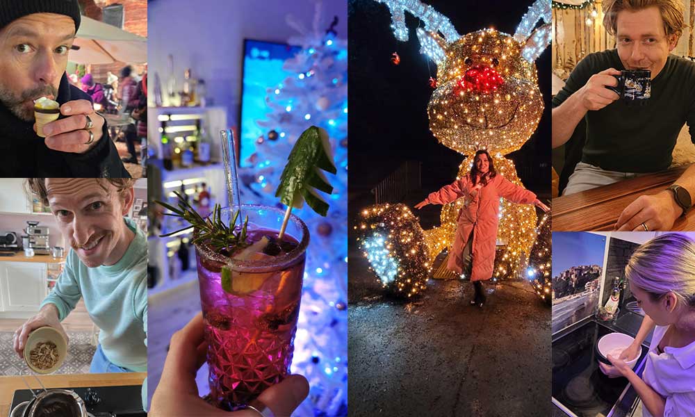 Weihnachten bei den Stars von MICAR Media / (li. oben) Dj Micar/ (li. unten) Kevin Silvergieter/ (re. oben) Johannes Heinrichs (re.unten) Karolin Berger Mitte: Anika Lehmann Foto: Sandra Michel/ Privat Anika Lehmann / Privat Kevin Silvergieter und Carsten Michel