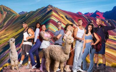 Titel: Reality Backpackers; Staffel: 3; Person: Daymian Weiß; Brenda Brinkmann; Kate Merlan; Chris Töpperwien; Marlisa Rudzio; Laurenz Pesch; Elsa Latifaj; Sinan Cakin; Bildunterschrift: Fotomontage Copyright: Joyn/Augusto Escribens;