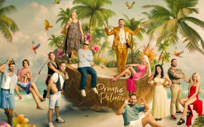 Promis unter Palmen; Staffel: 4,Martin Angelo, Anoushka Renzi, Edith Stehfest, Eric Stehfest, Silvia Wollny, Claude-Oliver Rudolph, Menderez, Gina-Lisa Lohfink, Dilara Kruse; Kevin Wolter, Franziska Temme, Fotomontage Copyright: Joyn/Gerhard Merzeder