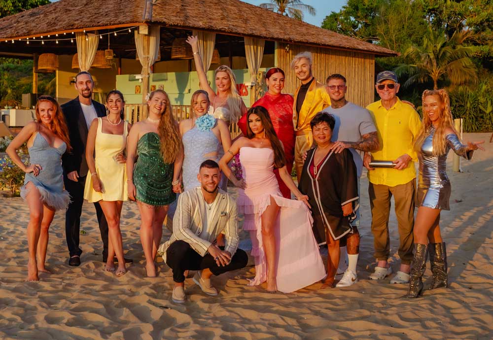 v.l.n.r.: Georgina Fleur, Sandy F&auml;hse, Yeliz Koc, Yana und Tayisiya Morderger, Serkan Yavuz, Kader Loth, Giuliana Farfalla, Kate Merlan, Sam Dylan, Narumol, Paco Herb, Prinz Fr&eacute;d&eacute;ric von Anhalt, Loona Foto: RTL2