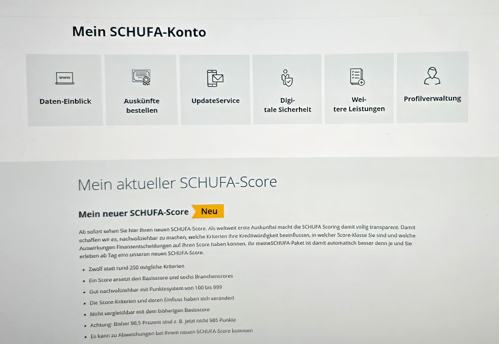neuer_schufa_score_2026_niveau-klatsch Neuer SCHUFA-Score jetzt verfügbar/ Foto: niveau-klatsch